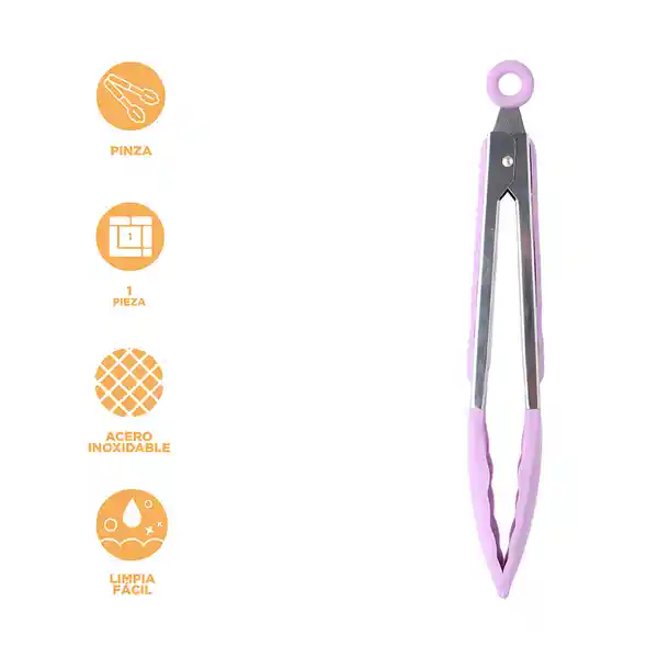 Pinza de Cocina en Silicona Serie Mis Pastelitos Morado Miniso