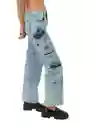 Jean Tipo Cargo Cher Azul
