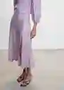 Falda Mufflin-H Violeta Talla L Mujer Mango