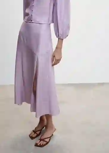 Falda Mufflin-H Violeta Talla L Mujer Mango