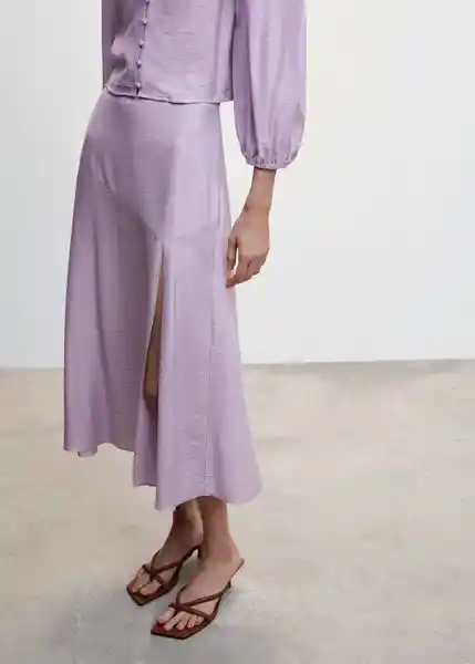 Falda Mufflin-H Violeta Talla L Mujer Mango