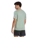 Adidas Camiseta Tr-Es Base 3S Manga Corta de Hombre Verde S