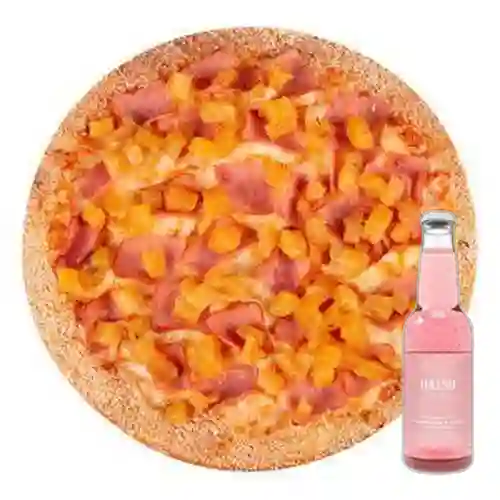 Combo pizza hawaiana + soda hatsu