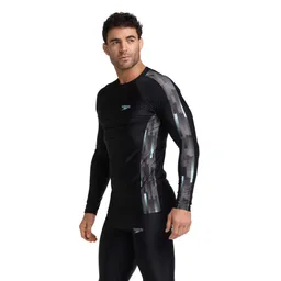 Camiseta Manga Larga Sunshine Marine Dot Linear Hombre Negro-l