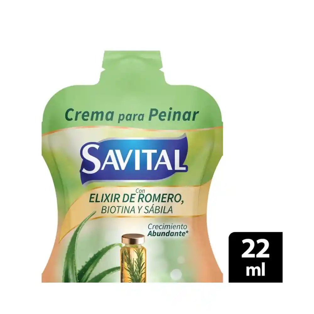Crema de Peinar Sachet Savital Elixir de Romero Caja