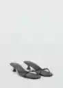 Sandalias Celeste Negro Talla 38 Mujer Mango