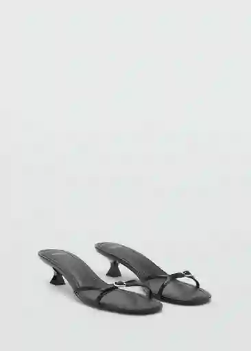 Sandalias Celeste Negro Talla 38 Mujer Mango