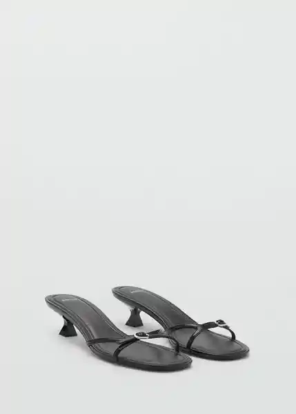 Sandalias Celeste Negro Talla 38 Mujer Mango