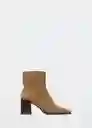 Botin Gilda Tabaco Talla 39 Mujer Mango