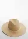 Sombrero Aruba Beige Talla 99 Mujer Mango