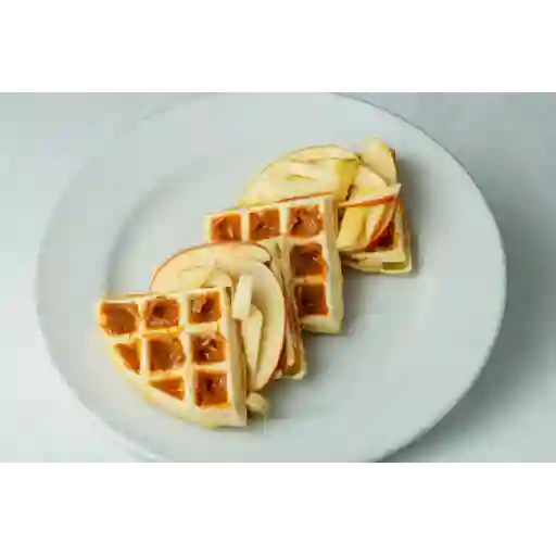 Waffle manzana y arequipe