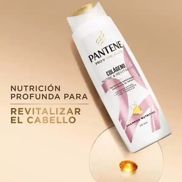 Shampoo sin sal' Pantene Pro-V Miracles Colageno Nutre y Revitaliza Nutritivo Champu 510 ml