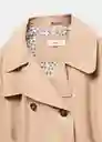 Abrigo Trench Trench6 Niñas Camel Talla 12 Mango