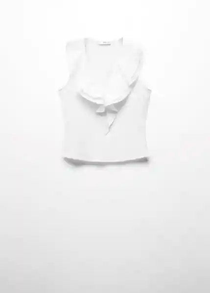 Top Popli Blanco Talla S Mujer Mango