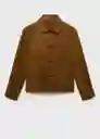 Sobrecamisa Remie Cognac Talla M Hombre Mango