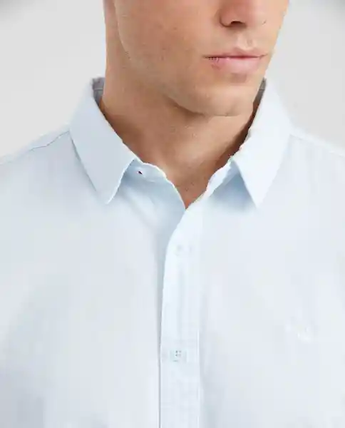 Camiseta Dyed Twill M/L Masculino Azul Raso Claro XL Chevignon