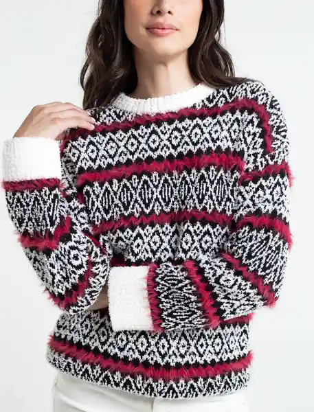  Saco Tejido Plaza Mujer Crudo Pretenido Talla M Naf-Naf 