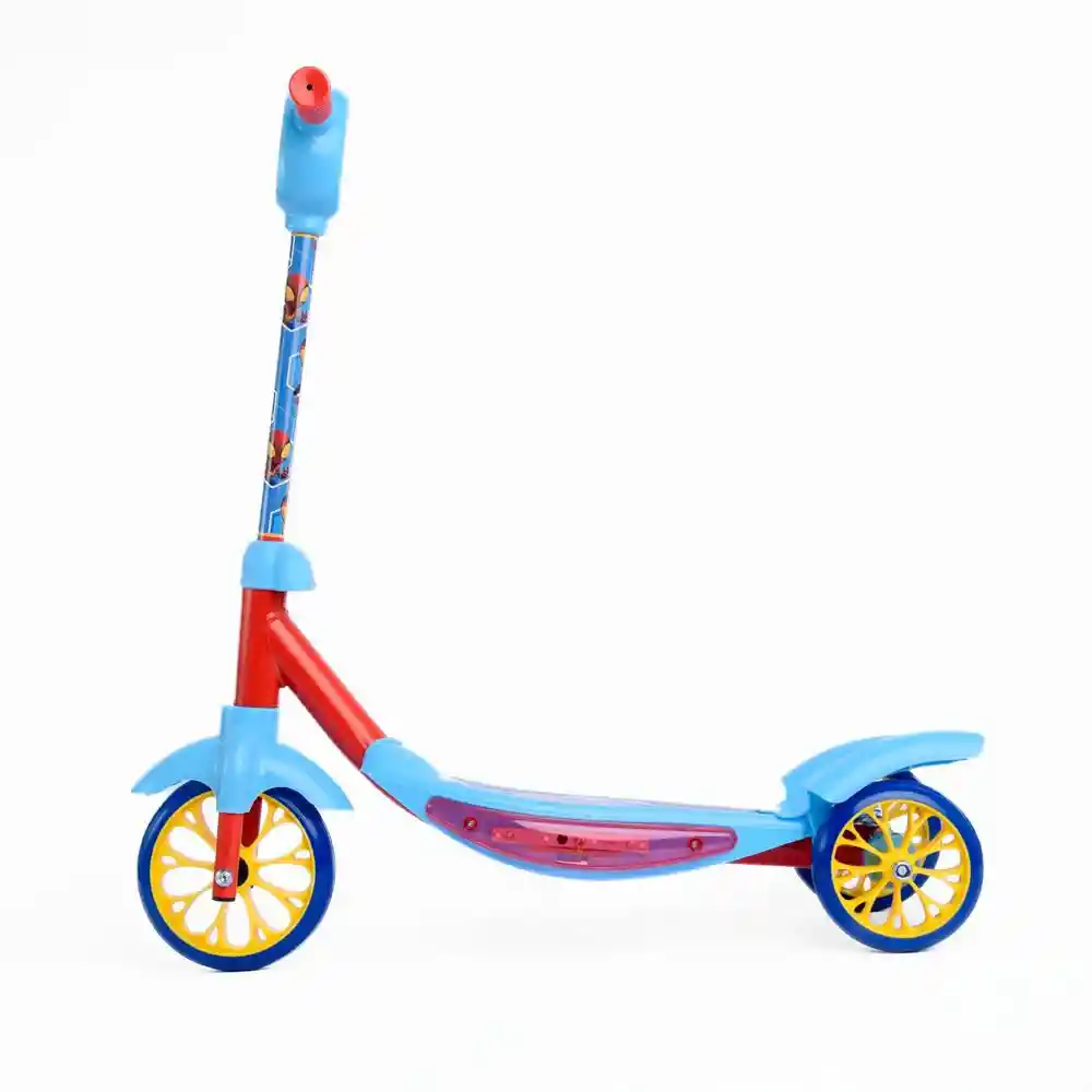 Patineta Infantil Spidey Rojo Con Luces 3ruedas Marvel Zs79972