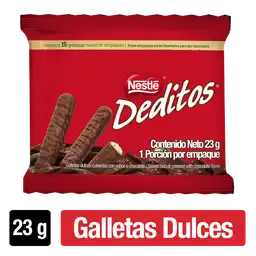 Galletas DEDITOS cubiertas con sabor a chocolate x 23g