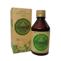Naturela Green 3 Clorofila Liquida con Spirulina Cúrcuma y Menta 