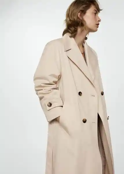 Saco Trench Angela Beige Talla XL Mujer Mango