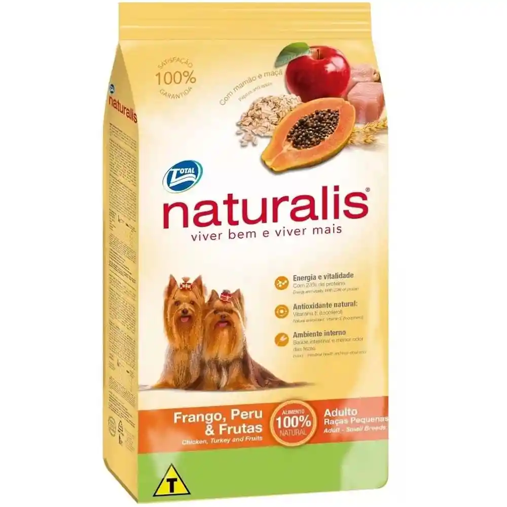 Naturalis Alimento Para Perro Adulto Raza Pequeña Pollo, Pavo & Frutas 2 Kg