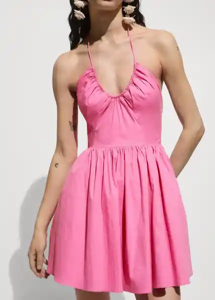 Vestido Nasti Rosa Talla S Mujer Mango