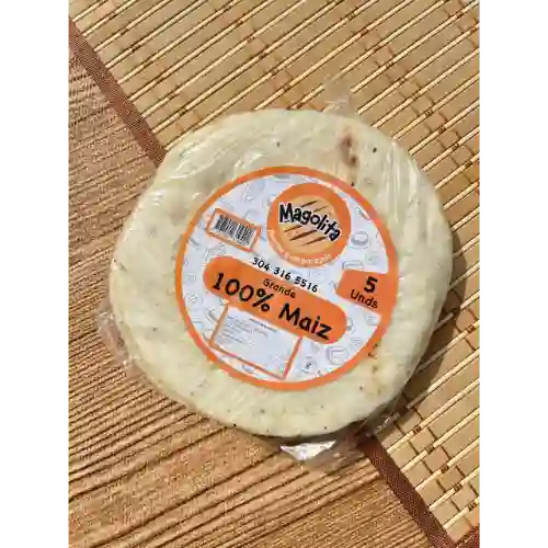 Arepa Grande Tela Blanca X 5