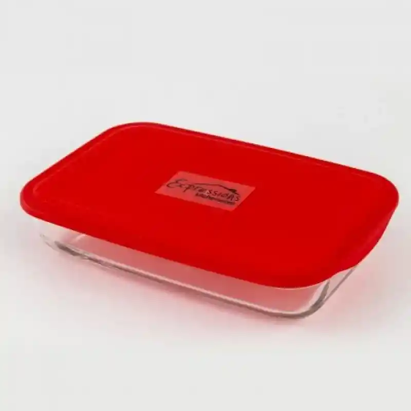 Refractaria de 1.6 Litros Rectangular. En Vidrio Alto Borosilicato Que Resiste Hasta 230 Grados Celsius. Los Materiales Del Producto Son Inodoros. Sku 207424