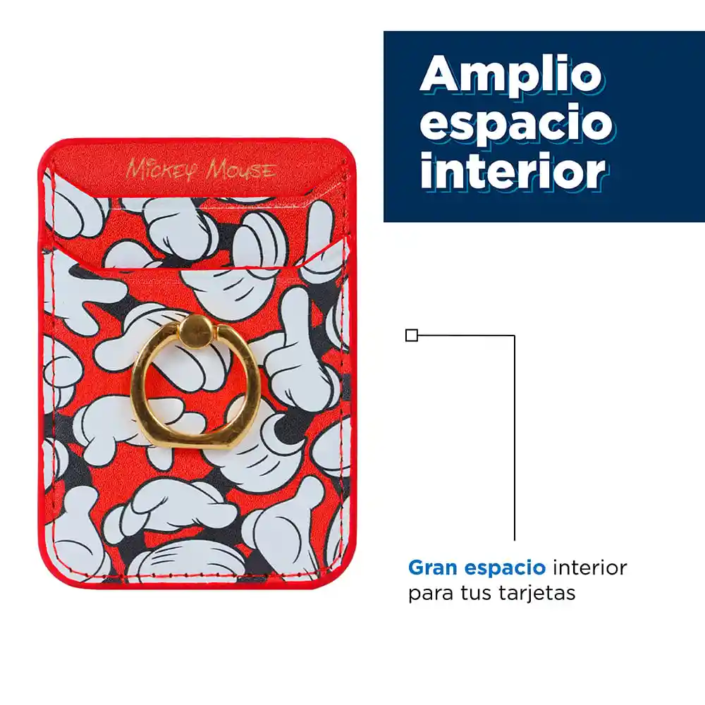 Tarjetero Para Celular Stick on de Mickey Mouse Miniso