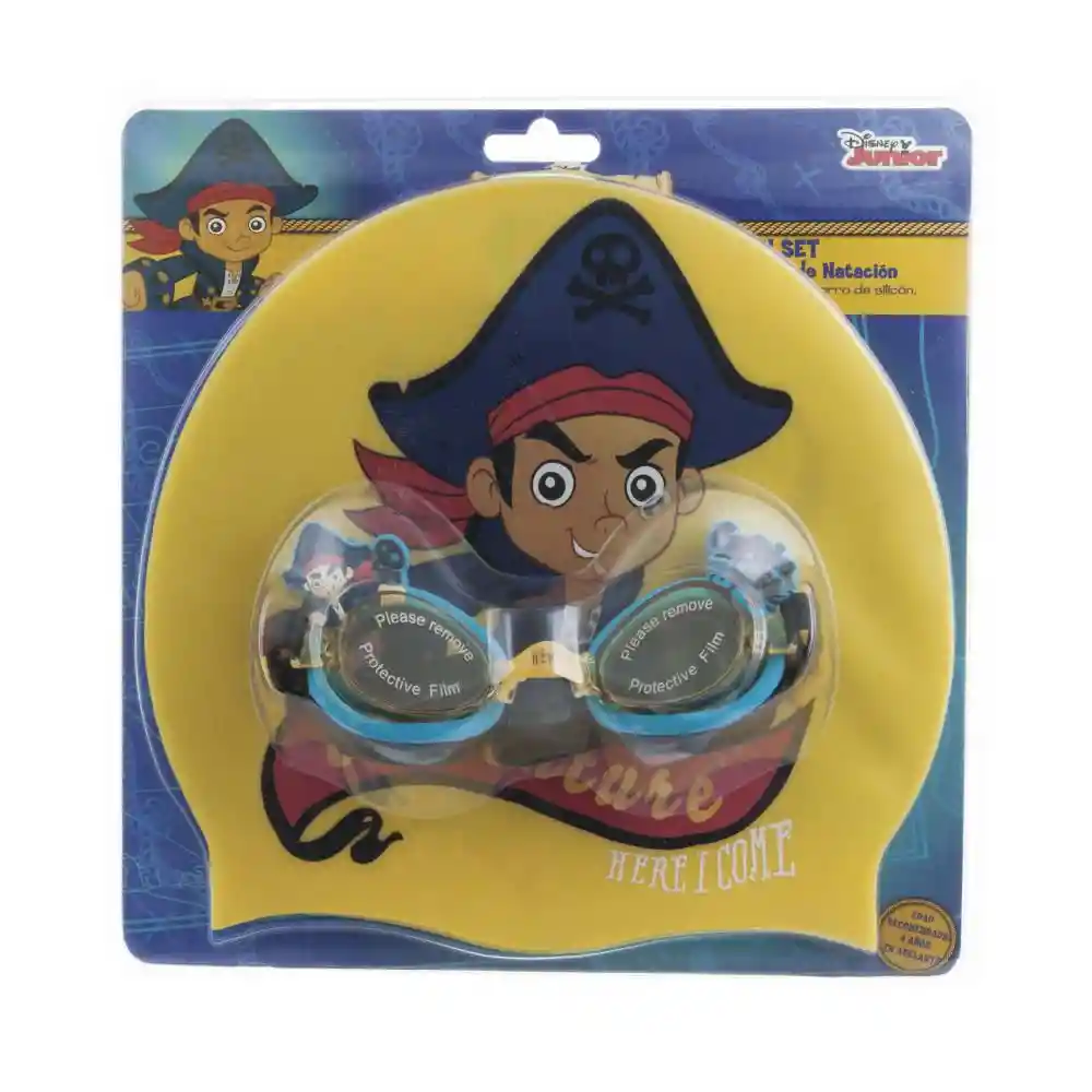 Gafas Gorro y Estuche Natación Set 3 Pcs Capitan J Disney