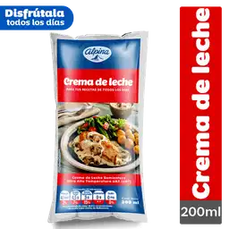 Alpina Crema de Leche Semi Entera Bolsa 200 mL