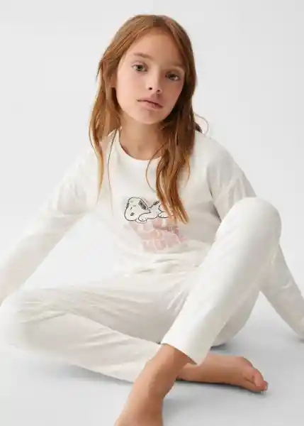 Pijama Sfive Off White Talla 10 Niña Mango