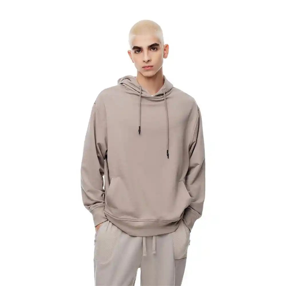 Buzo Con Capucha Silueta Amplia en Algodón Masculino Fitoby Gef