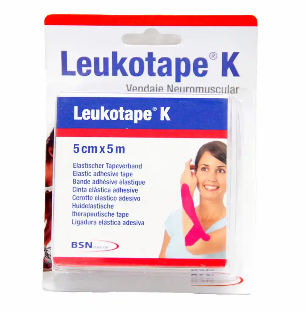 Leukotape Venda Elastica Rosado 5Cm X 5M