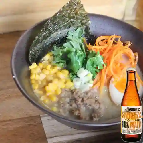 Combo Spicy Curry Miso Ramen + BBC Lager 330 ml