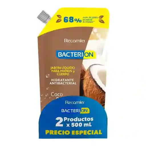Jabón Liquido Bacterion Vainilla Coco Ml C/u Precio Especial