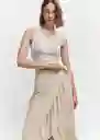 Falda Bambula Piedra Talla L Mujer Mango