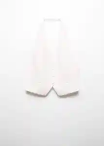 Chaleco Iguana Blanco Talla M Mujer Mango