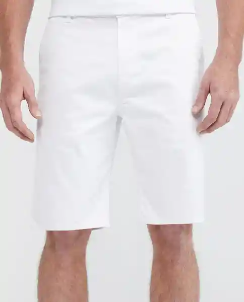 Bermuda Basic Hombre Blanco Talla 36 Chevignon