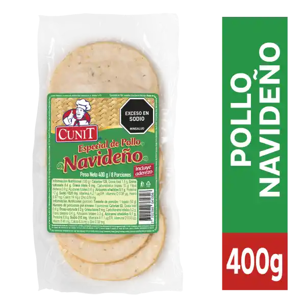 Cunit Especial de Pollo Navideño Con Aderezo