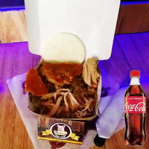 Combo Lechona la Cochera + Coca Cola Original 500 ml