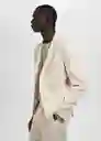 Blazer Americana Salerno Crudo Talla 50 Hombre Mango