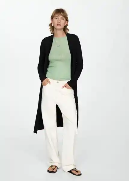 Cardigan Almibar Negro Talla XS Mujer Mango