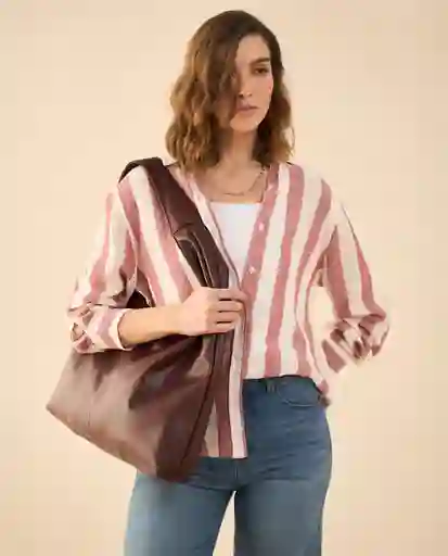 Camisa Rojo Cinabrio Oscuro Talla S 611G025 Esprit