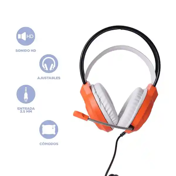 Audífonos Gaming de Diadema Blancos GH220 Miniso