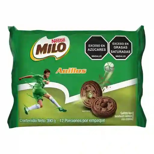 Galleta Milo Anillos Rellenas Con Crema 390 g