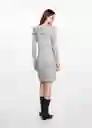 Vestido Shoulder Gris Claro Vigoré Talla 20 Teen Niñas Mango