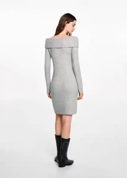 Vestido Shoulder Gris Claro Vigoré Talla 20 Teen Niñas Mango