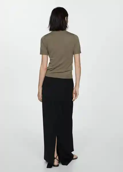 Jersey Basic Khaki Talla M Mujer Mango